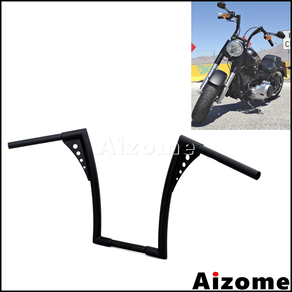 

Black Motorcycle APE Hangers Bars 1-1/4" 16" Rise Handlebars For Harley Sportster XL Softail FLST FXST Custom Chopper Bobber