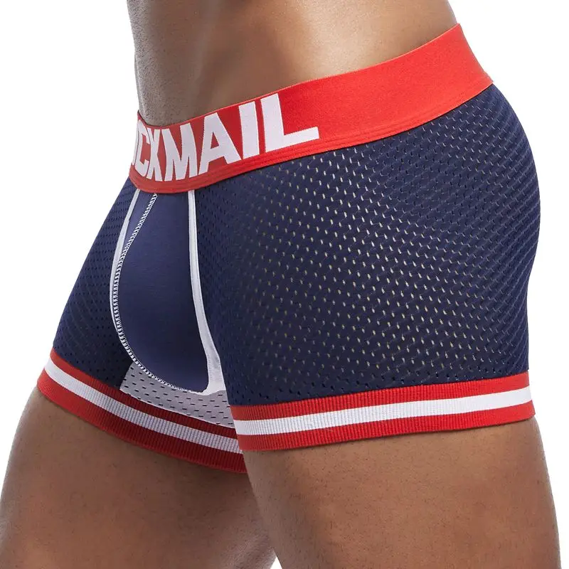 JOCKMAIL New 1Pcs/lot Men Underwear Boxers Mesh Cuecas Boxers Men Boxer Homme Boxershorts Gay Men Male Panties calzoncillos