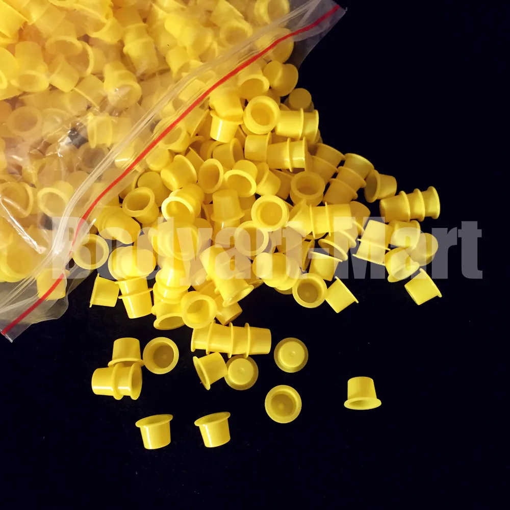 1000 sztuk 8mm mały rozmiar kubki z tuszem do tatuażu czapki makijaż permanentny kubki pigmentowe czapki dostawa YIC9-1000 #