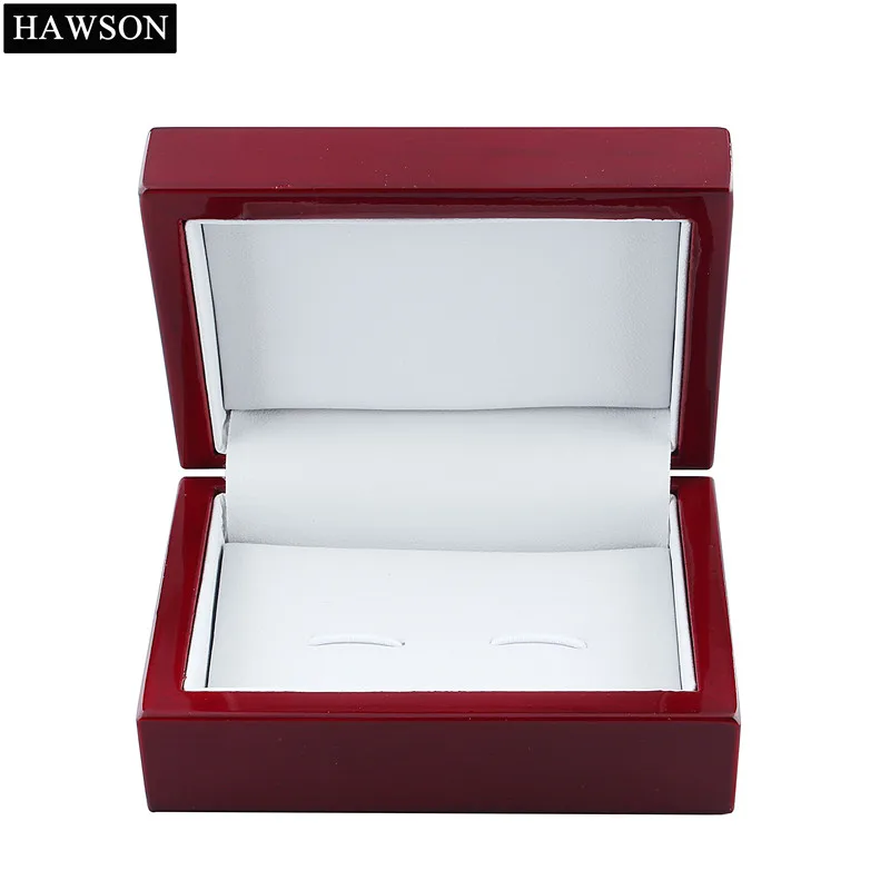 Hawson Brand  Jewelry Box Wooden Box Display Case Two Colors Trendy High Quality cufflinks Jewelry Box