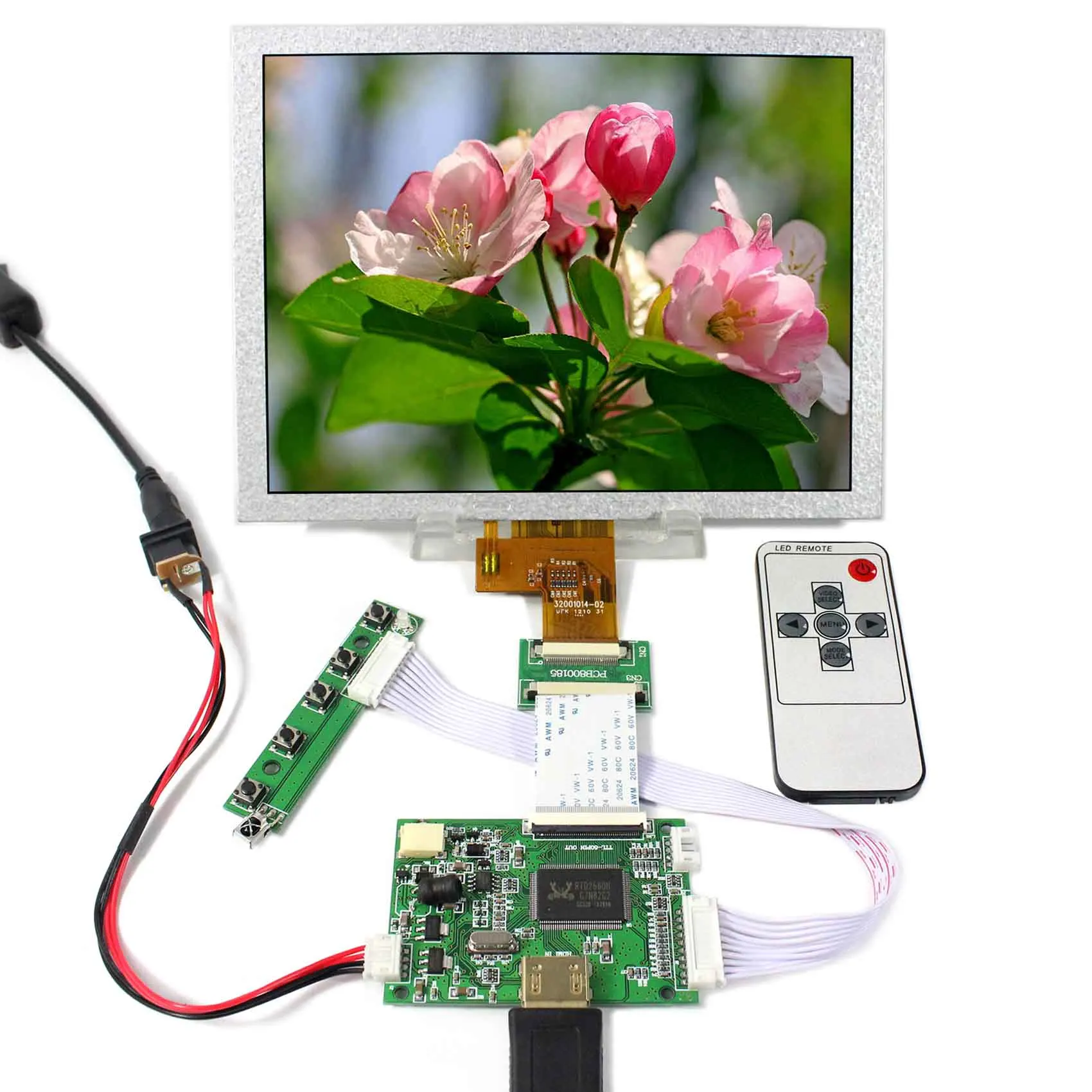 HD MI LCD Controller Board+8inch EJ080NA-04C 1024x768 LCD Screen