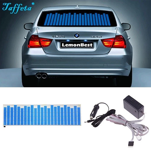 

Blue Colors Car Sticker Music Rhythm LED Flash Light Lamp Sound Activated size W45 W90 W70 W80 W90 W114