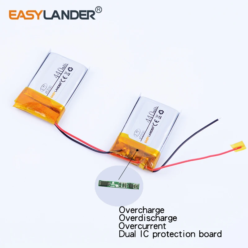 HPP452030  3.7V 440mAh Rechargeable Li Polymer Li-ion Battery For camcorder battery pack medical device Ocean EV0200 452030