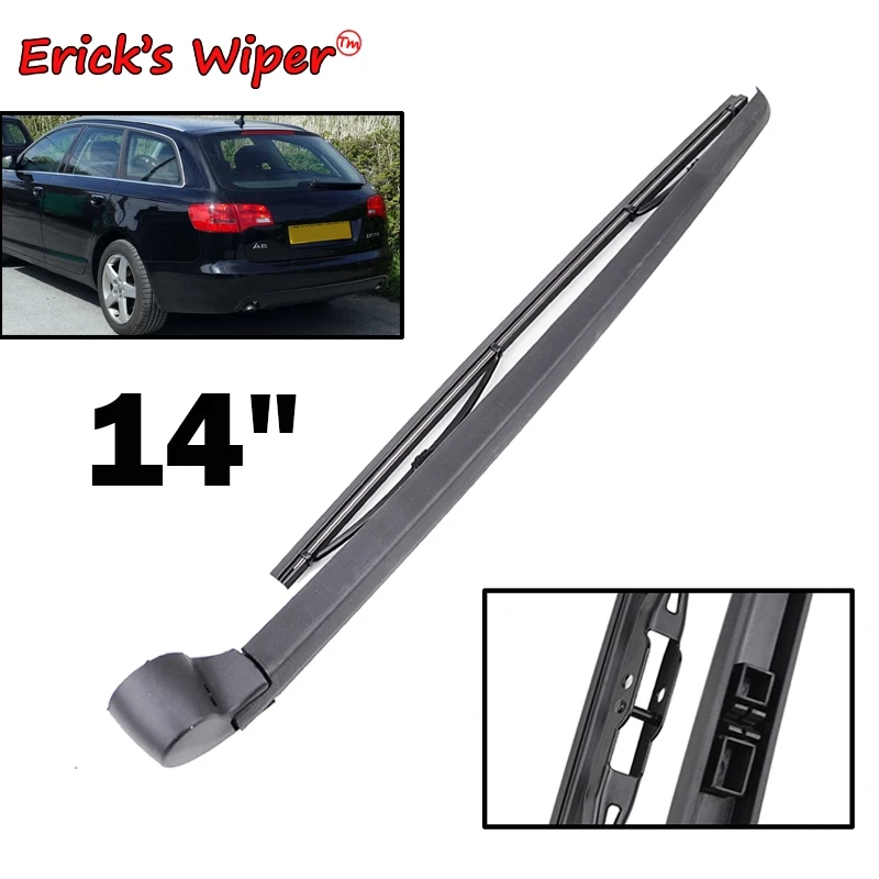 

Erick's Wiper 14" Rear Wiper Blade & Arm Set Kit For Audi A6 RS6 S6 4F C6 2005 - 2011 Windshield Windscreen Tailgate Window