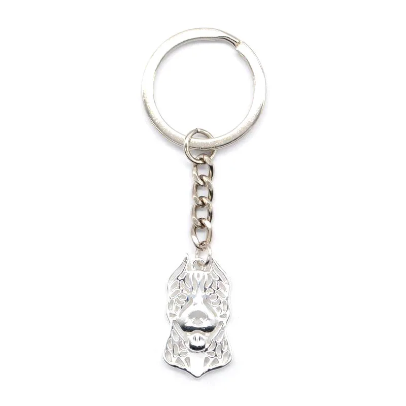 Jewelry Women\'s Pitbull Dog Key Chains Lovers Alloy Dog Jewelry Key Chains