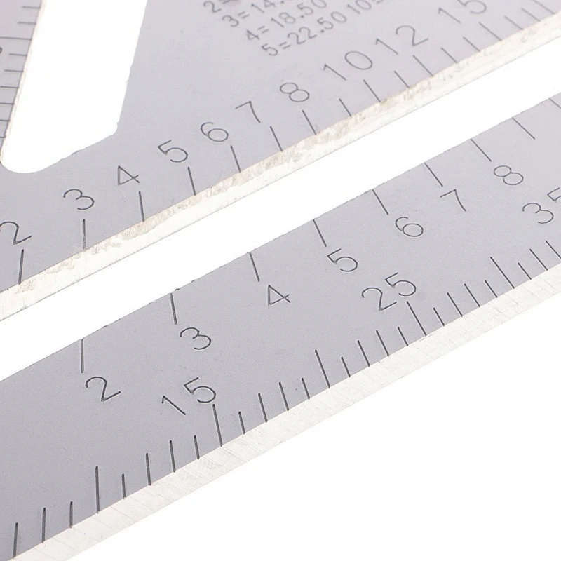 MOKIN 8\'\'/200mm Triangle Ruler Aluminun Alloy Angle Ruler 90 Degree Protractor For Construction Artist Carpenter Measuring Tools