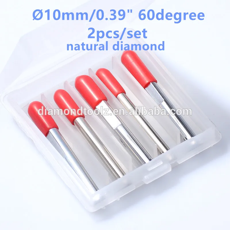 

Talentool Free Shipping 2pcs/set Natural Diamond Engraver Bit with 60 degree Dia 10 mm For engraving Metal Glass Stone