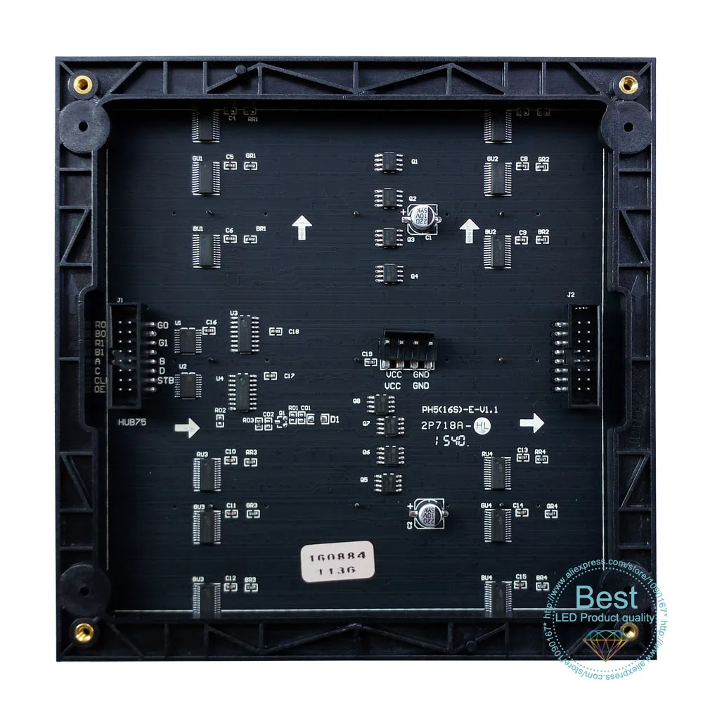DIY P5 LED scherm, SMD Indoor full color Module 20 stks + controlekaart + voeding, P5 LED Module, P5 RGB Led Sign