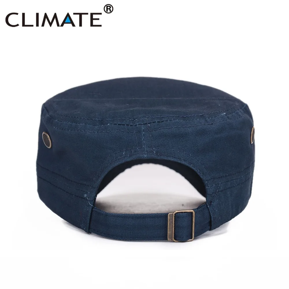 CLIMATE Cool Military Cap Man Men Cotton Solid cool Cap Green Flat Top Caps Hat Men Adjustable Hunting Military Green Caps Hat