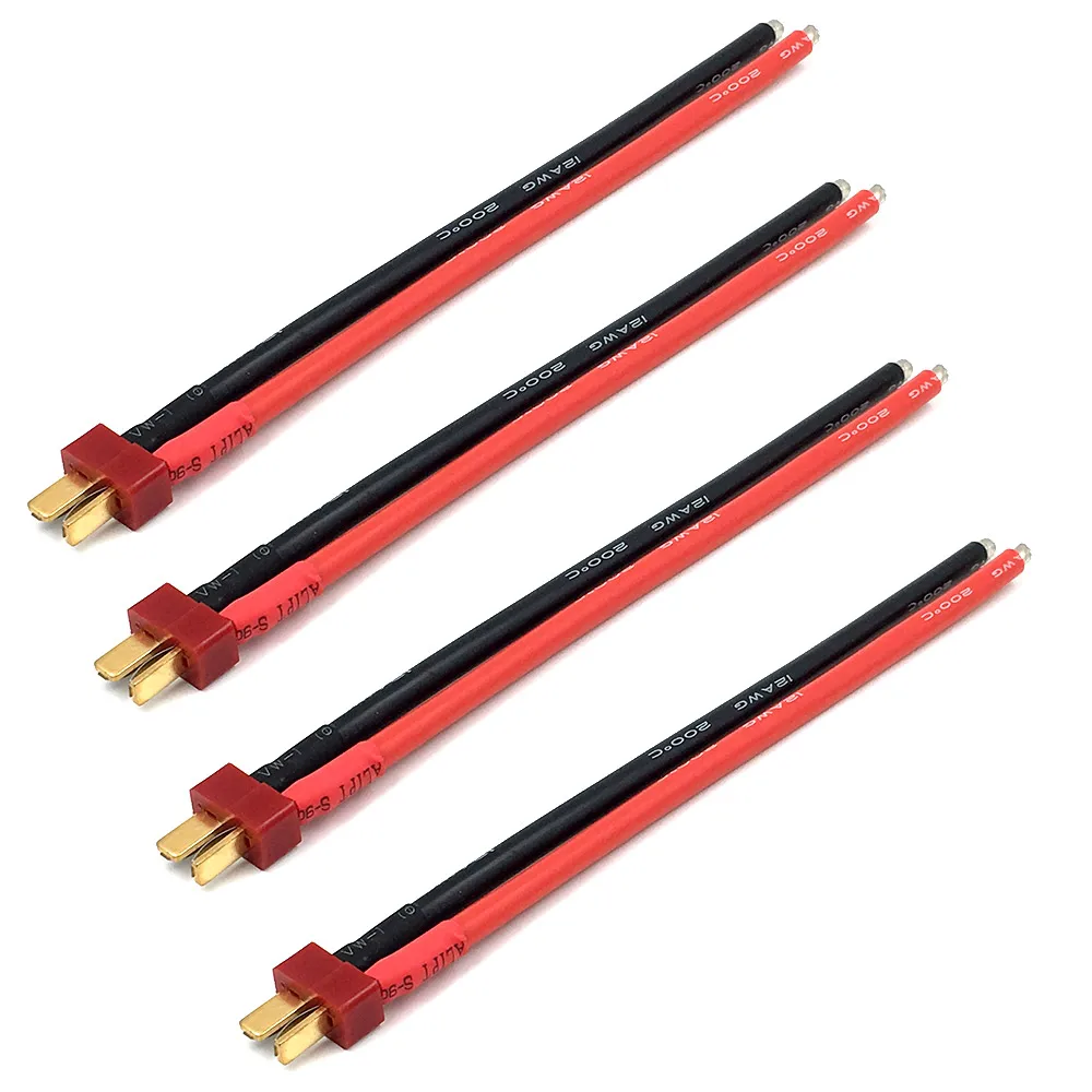 4PCS T spina dean Maschio Filo di Silicone con 150 millimetri Cavo Della Batteria 12AWG 14AWG 13AWG