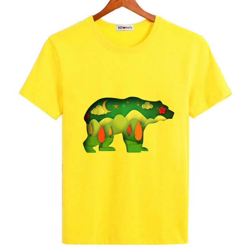 BGtomato Environmentalism Polar bear T-shirt popular casual Tees good quality comfortable short shirts for men hip hop tops