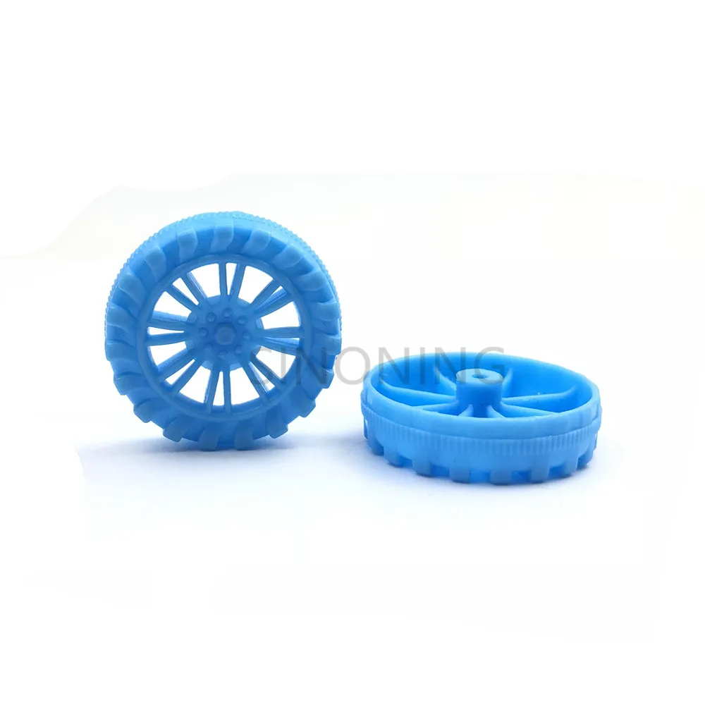 20 PCS Blue Green plastic wheel Plastic wheel Toy wheel Technology building block parts