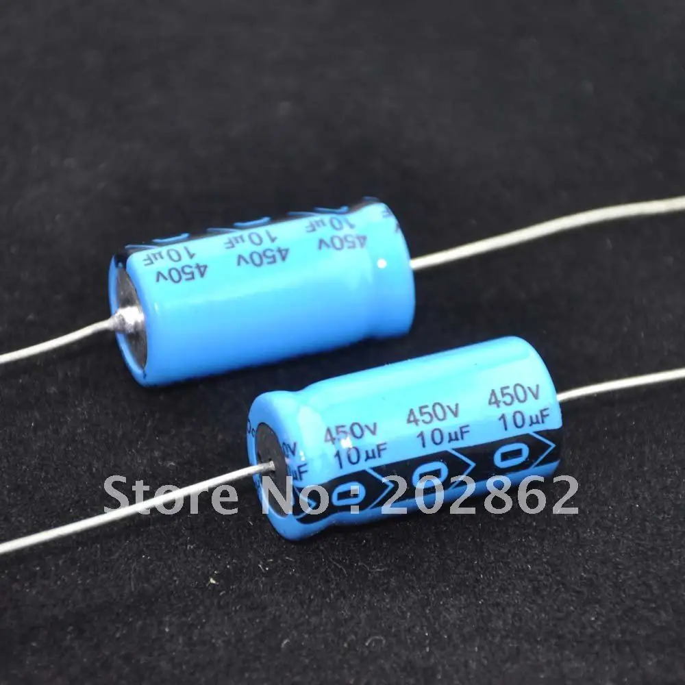 10pcs/lot Axial Electrolytic Capacitor 10uf 450V for Tube Amplifier DIY Part