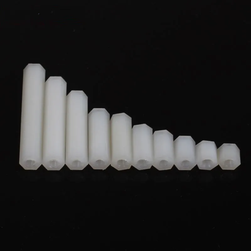 20PCS   YT421  Two-way interval column  M4*Xmm  Nylon hexagonal isolation column   hex spacer Two-way  separation pillar