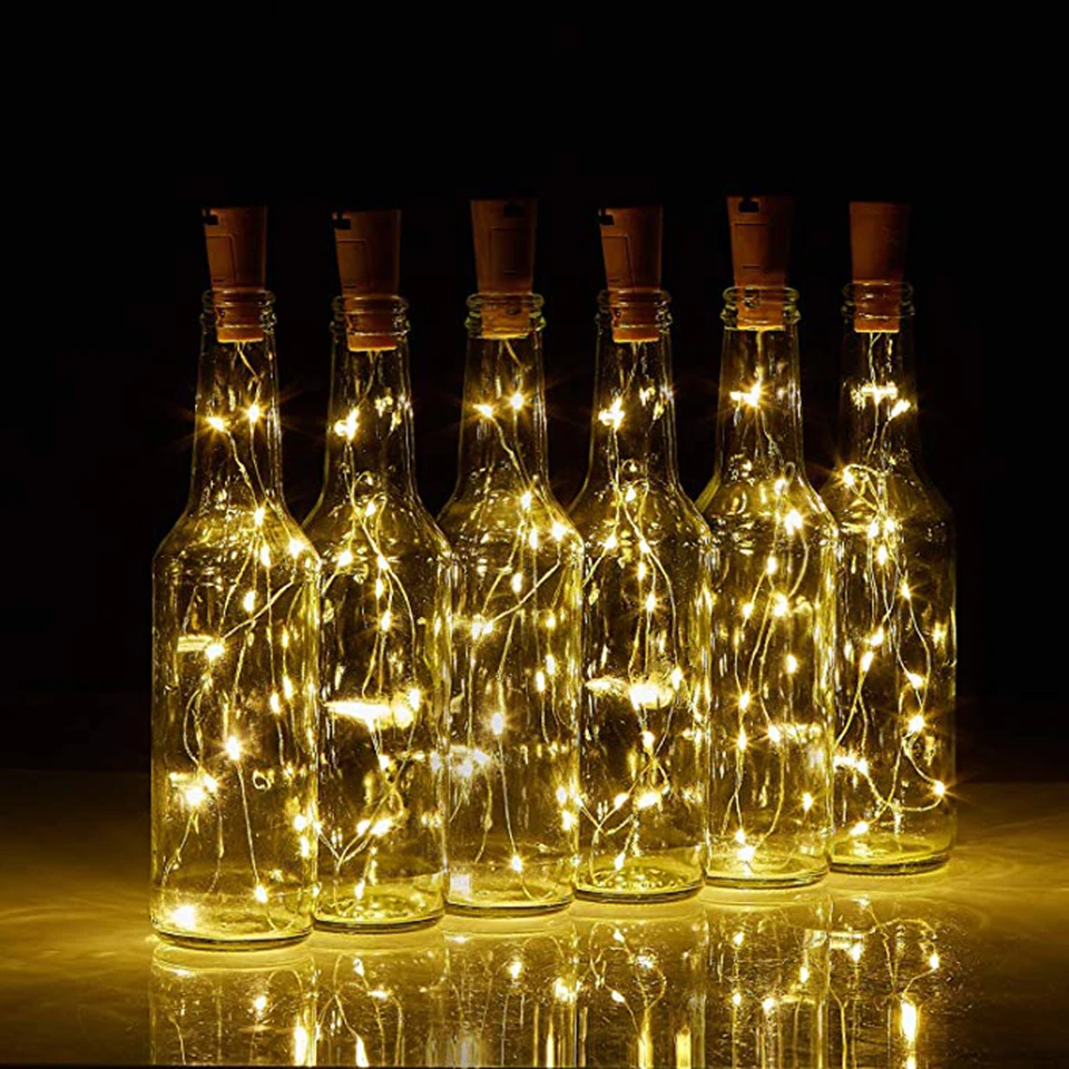 1M/2M Wine Cork LED Strings Bottle Lights For Party Wedding Garland Christmas Halloween Bar Decor Creative Light Battery Powered