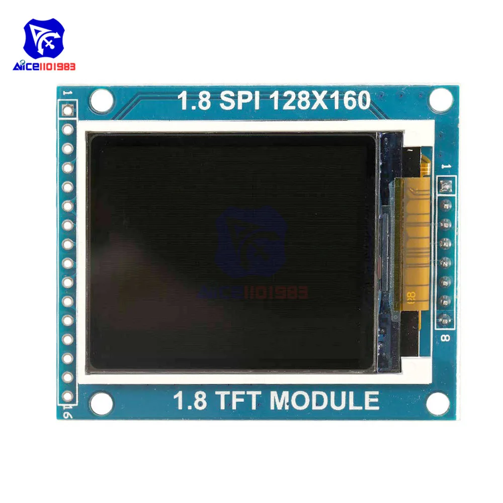 1.8 Inch TFT LCD Display Serial Port Module 160*128 ST7735S with PCB Backplane IO Interface for Arduino Nano 1602 5110 3.3V 5V