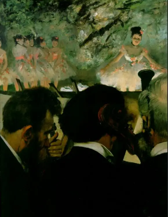 High quality Oil painting Canvas Reproductions Musicians in the Orchestra (1872)  By Edgar Degas hand painted