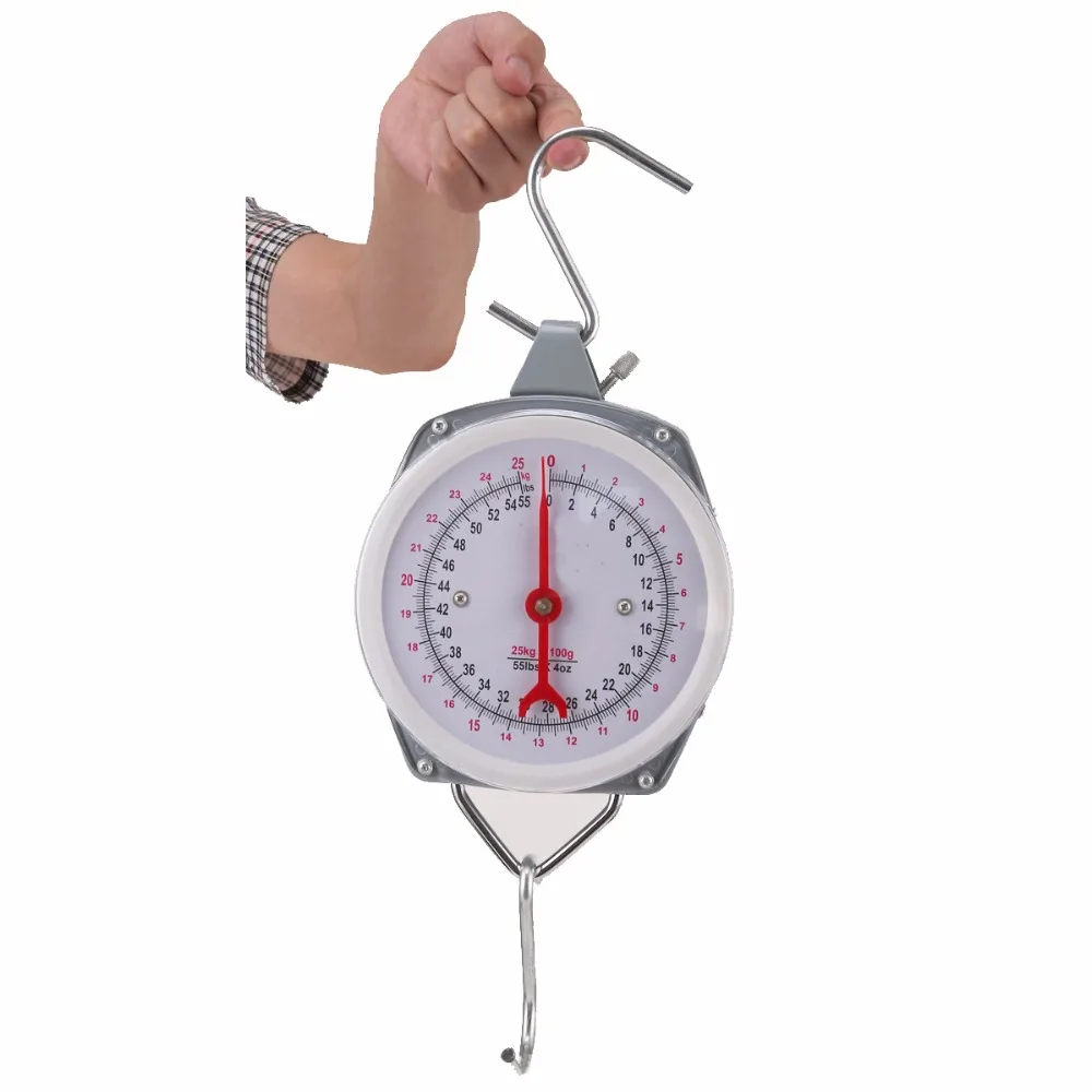 Hanging Scales 100Kg 220lbs Capacity Fishing Hunting Scale Alloy Mechanical With 2 Hooks