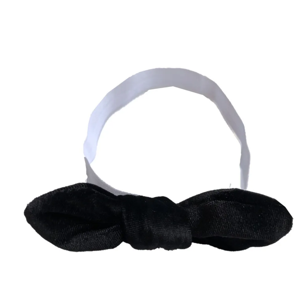 

New Baby Headband Girls Boys Bowknot Headbands Elastic Hair Bands Kids Turban Velvet Bows Hair Accessories