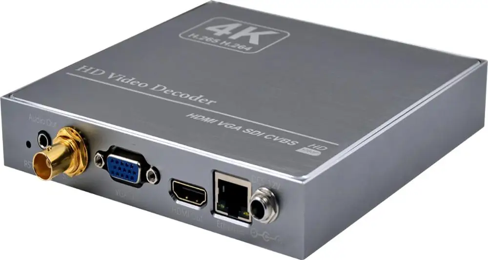 SDI Video Decoder SRT RTMP HLS UDP RTSP to SDI H265 1080p60 Decoding