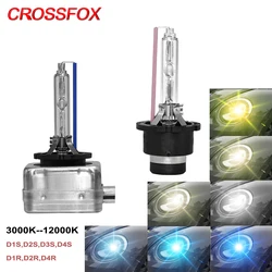 CROSSFOX 2PCS D1S D2S D3S D4S HID Xenon Light Car Headlight D1 D2 D3 D4 Ultra HID Lamp Bulbs 4300K 6000K 8000K 10000K 12000K 12V