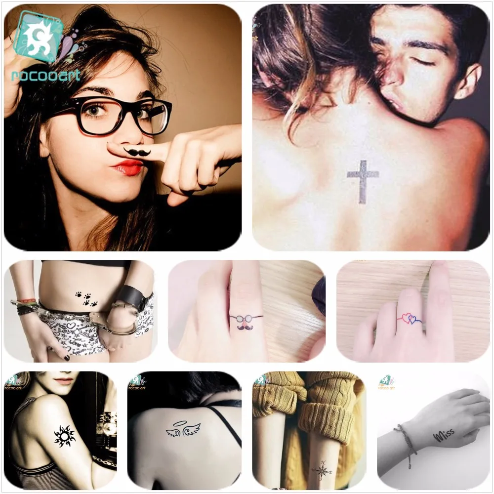 

25 Different Classical Small tattoo fake body Temporary Tatoo cross,Blue diamond, crown, moustache,For woman Tattoo sticker