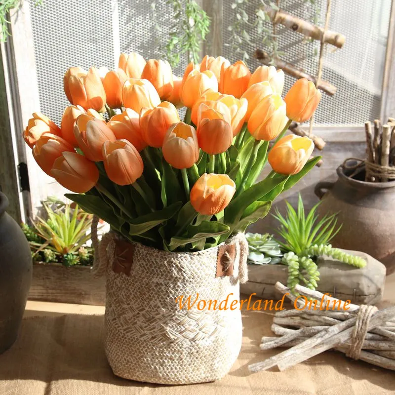 7 Colors 5cm Medium PE Foam Tulip Artificial Flower Elegant Attractive Simulation Flower For Home Office Decoration