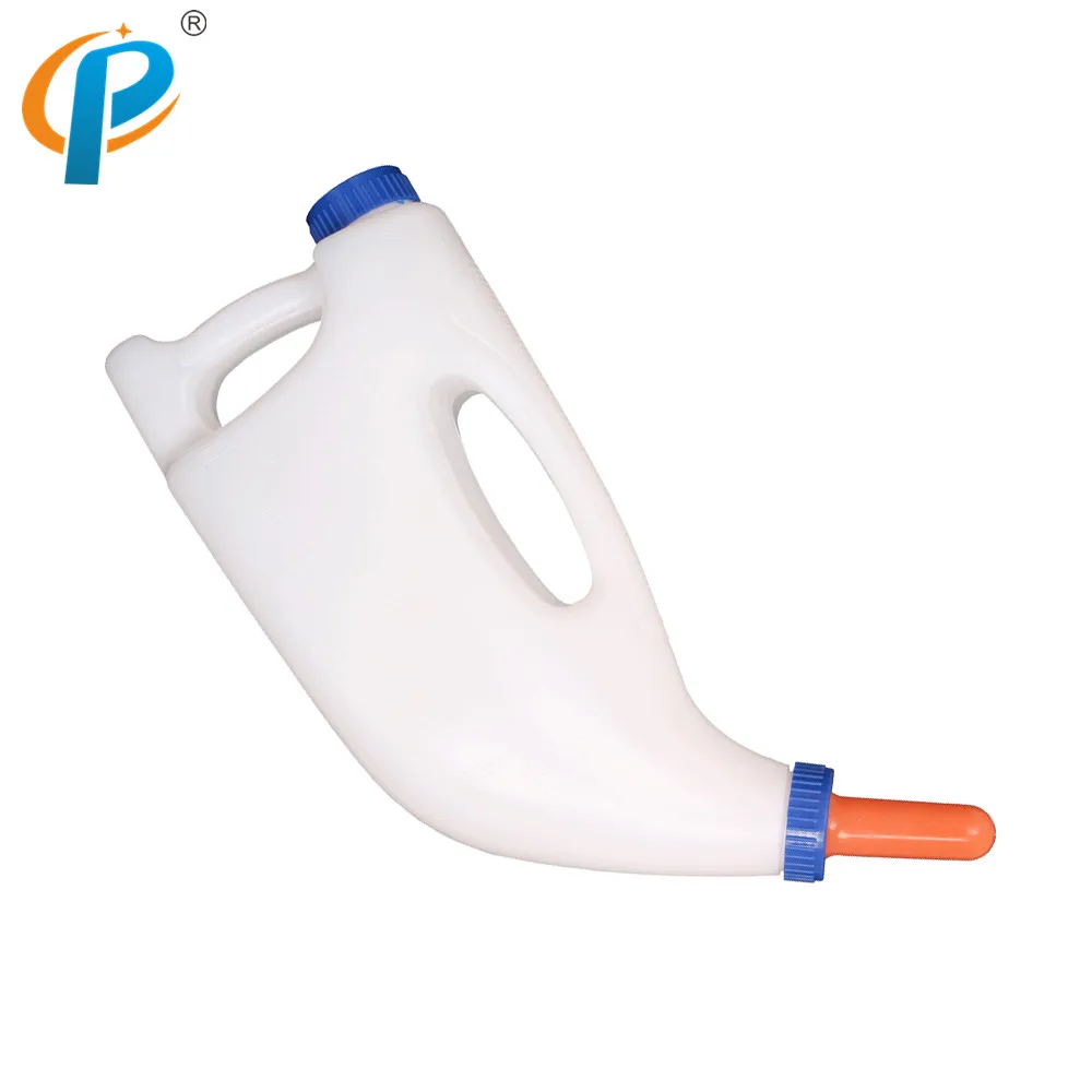 Dairy Farm 3Liter Cow Milk Feeding Calf Handle Bottle with Replacement Calf Drinker Rubber Teat Feeding Milk Nipple