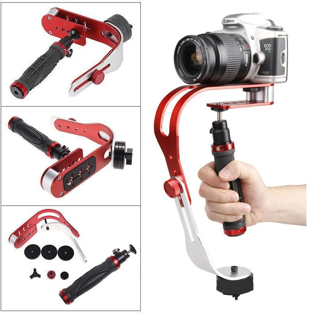 Digital Camera Stabilizer Alloy Aluminum Mini Handheld Video Steadicam Mobile DSLR 5DII Motion DV Steadicam for Gopro