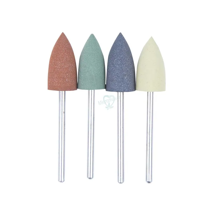 10pcs Small 2.35mm Dental Lab Silicon Rubber Polishers For Fine Polishing