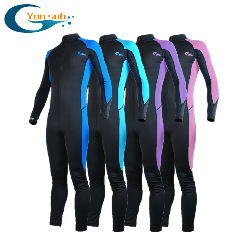 YONSUB-Lycra Men's and Women's sunscreen, One-piece sunscreen, Swimwear, Long Sleeve sunscreen, Surf Beach wear, UPF50 +