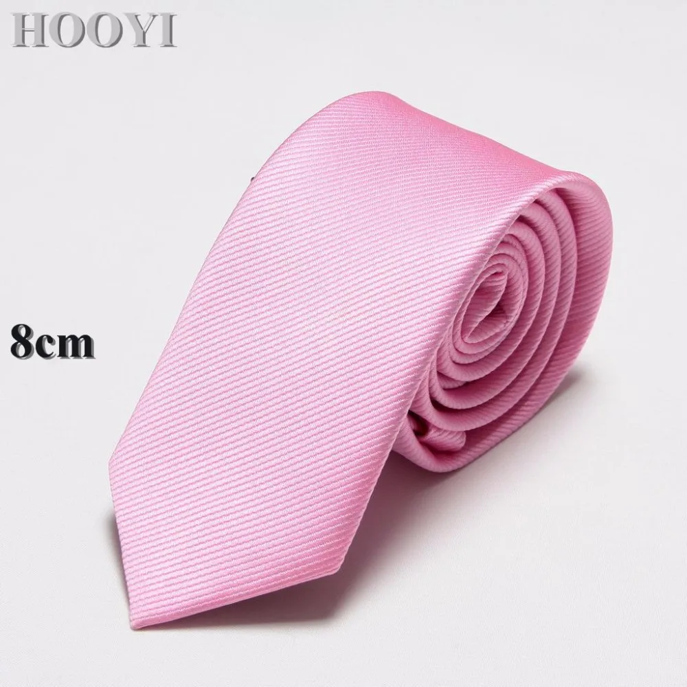 

HOOYI Solid Men Ties Business Tie Mariage Necktie Polyester Gift 19 colours Wedding Gravata