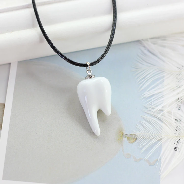 female clavicle ceramic necklace chain contracted pendant accessories temperament brief paragraph  #1025