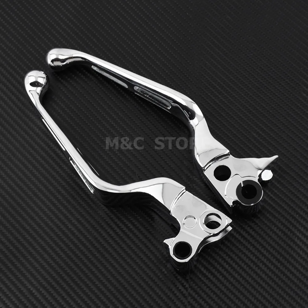 Motorcycle Chrome Brake Clutch Levers For Harley Sportster XL 883 1200 1996-2003 Dyna 1996-2007 Touring Road Glide FLHT Softail