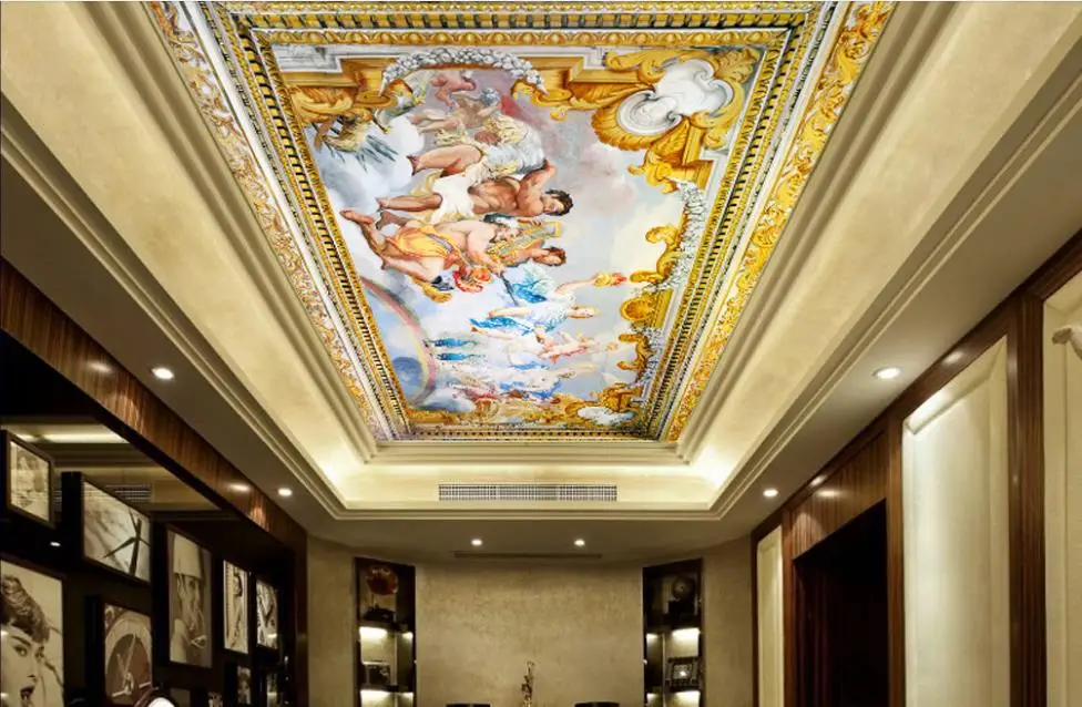 custom 3d ceiling wallpaper Royal Jindian wallpaper wall ceiling wallpaper photo luxury 3d wallpaper for ceiling