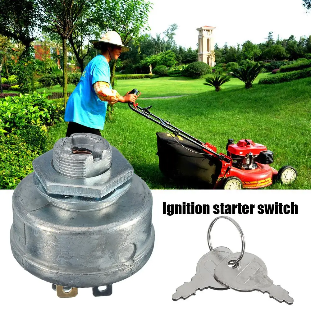 Lawn Mower Ignition Starter 5 Spade Terminal Engine Starter Switch with Key 725-0267 725-0267A 925-0267 925-0267A