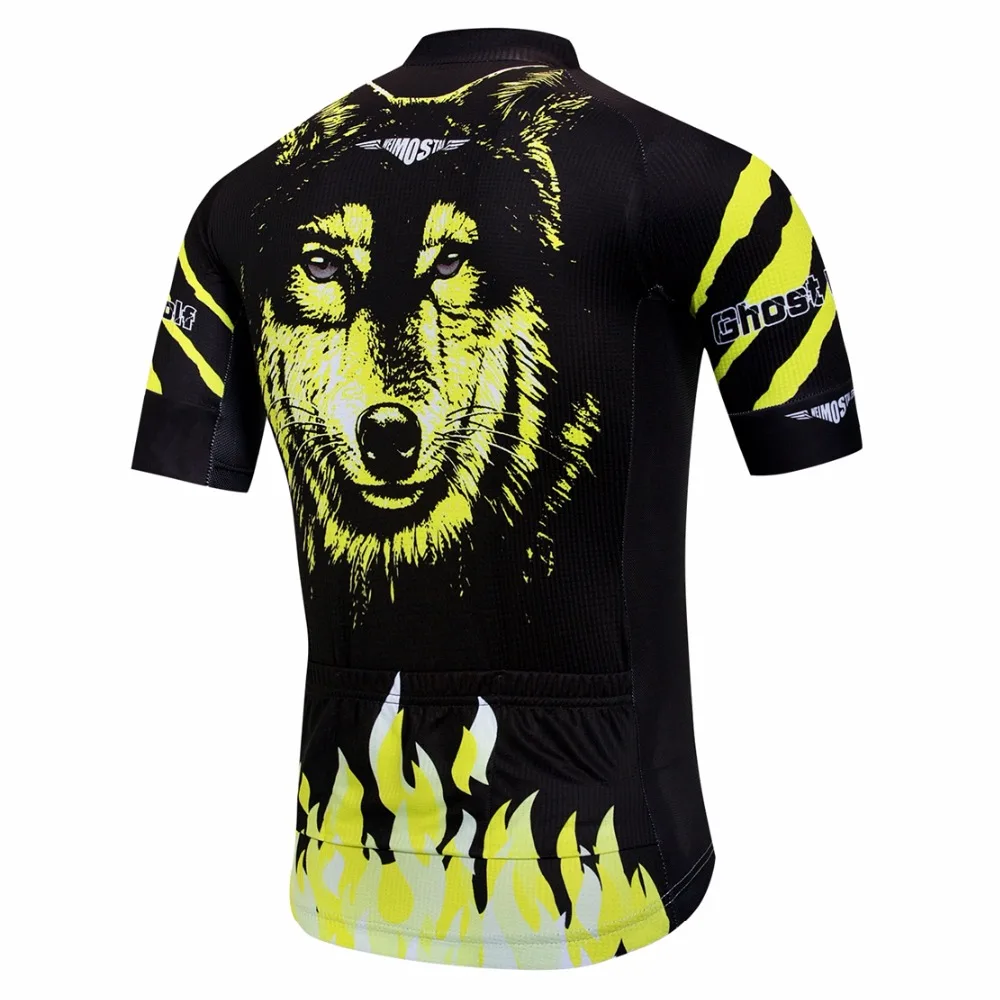 Cycling jersey Men\'s Bike jersey Breathable summer MTB Mountain Shirts Short sleeve Pro team Maillot Ciclismo Tops Racing wolf