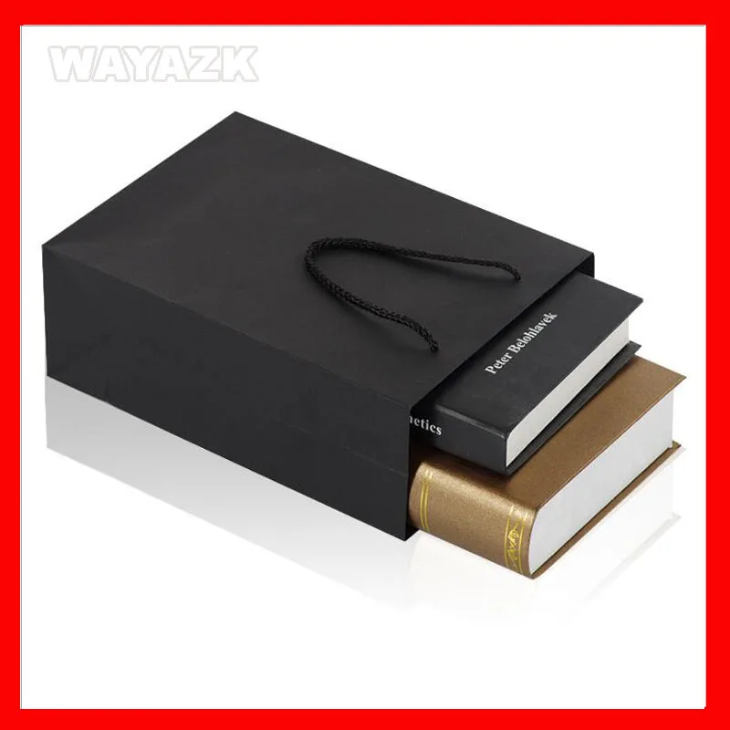 

(100PCS/lot) 10 SIZE available wholesale 250gsm cardboard black paper bag