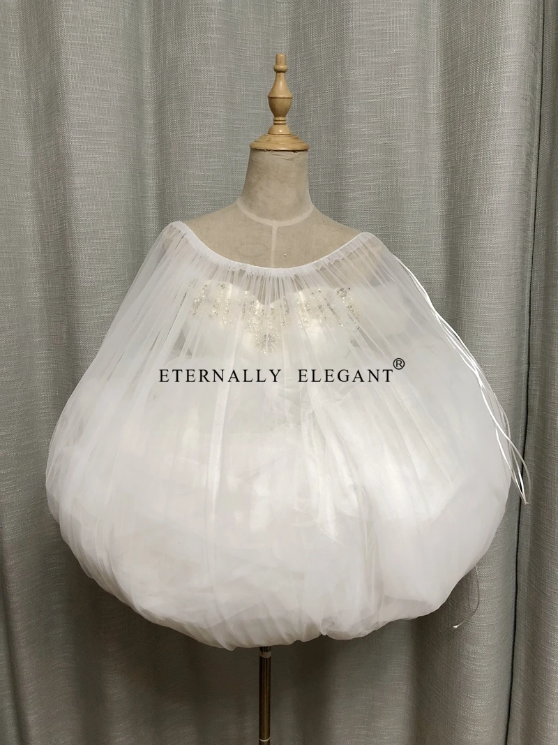 New White Black New Bridal Wedding Dress Petticoat Underskirt Save You From Toilet Water Gather Skirt Slip Buddy 2018 EE982