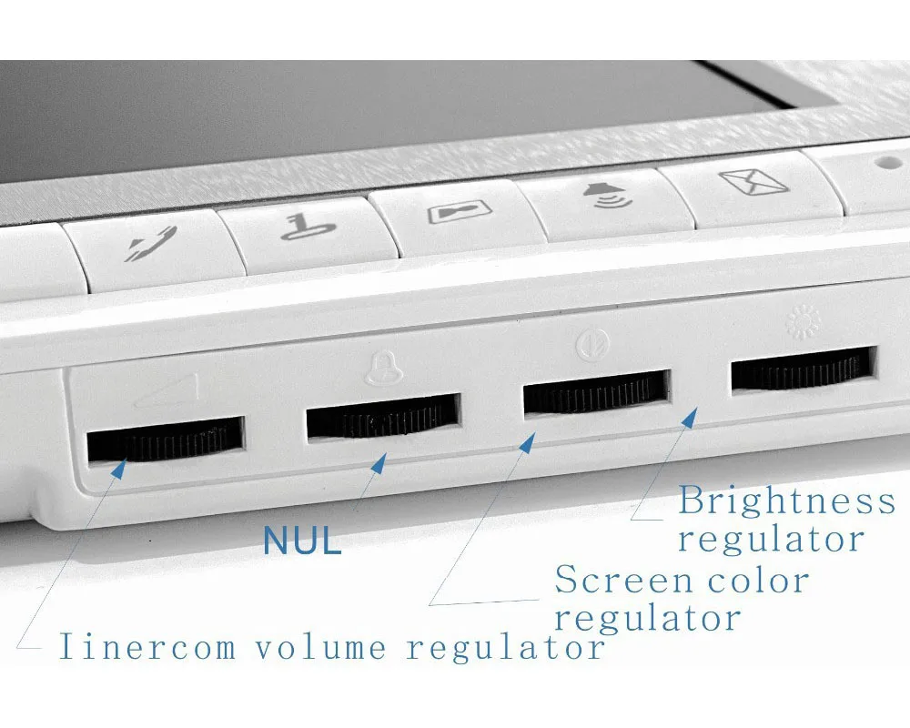 Monitor de 7 pulgadas para teléfono de puerta, intercomunicador, sistema de timbre, interfono, cámara de visión nocturna IR para Villa 4, Monitor 2,