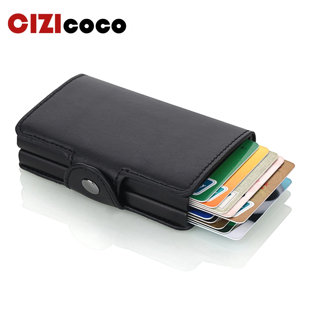 Business Credit Card Holder Men Wallet Unisex Metal Card Holder  Blocking RFID Wallet ID Card Case Aluminium Travel Purse