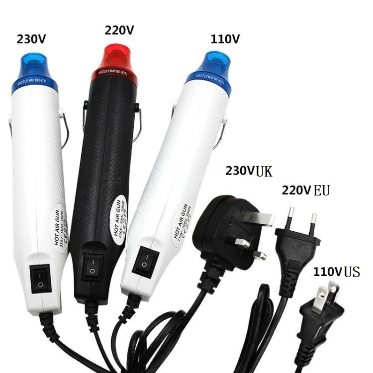 1pc 220V 110V electric Hot Air Gun/Heat Gun with supporting seat DIY tool heat gun 8018 Hot air gun EU US UK plug