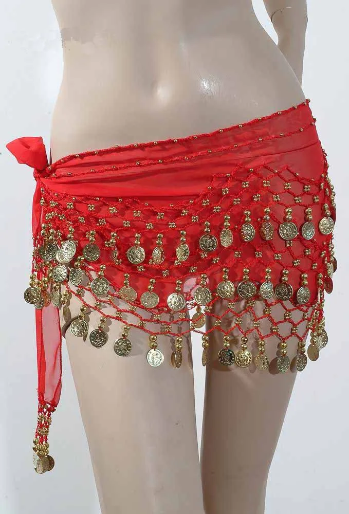 Free Shipping Cheap belly dance Hip Scarf / Belt in stock retail 13 colors available