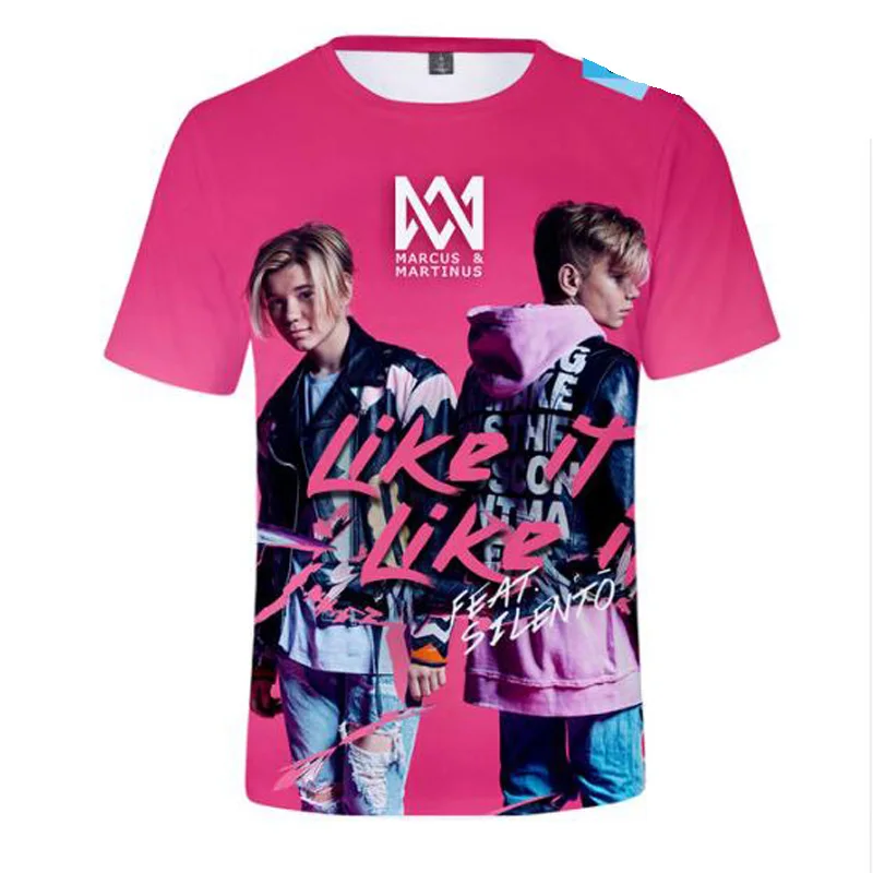 Marcus and Martinus 3D Print T Shirt Cool T-shirt Summer Fashion Short Sleeve Hip Hop Streetwear Oversized TShirt Women