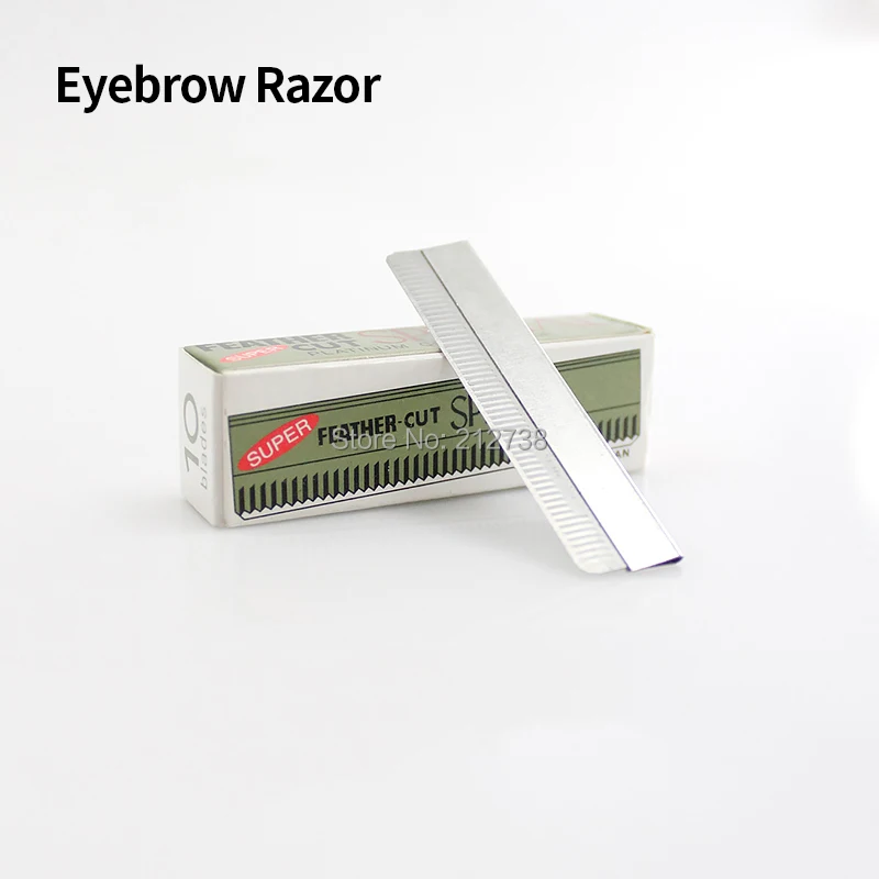 

10Pcs Stainless Steel Eyebrow Trimmer Razor Blade Women, Eye Brow Hair Remover Makeup Tool Eyebrow Replacement Razor Blade