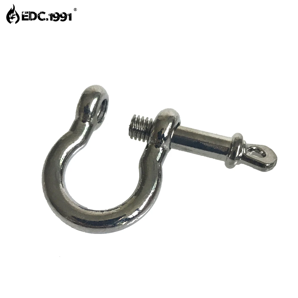 

Paracord Stainless Steel BOW shackle Steel Buckle For Paracord Bracelet Steel Buckle Outdoor Survival tools 10 pcs/lot