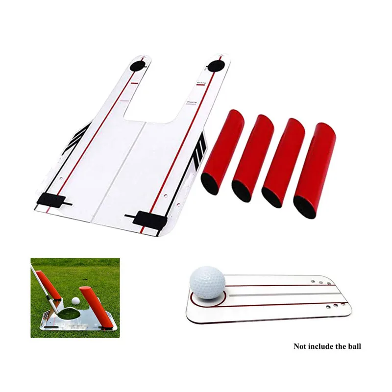 4 Red Speed Rods  Golf  Base Mirror Golf Swing Trainer Shape Shots Swing Practice Mirror With Carry Bag