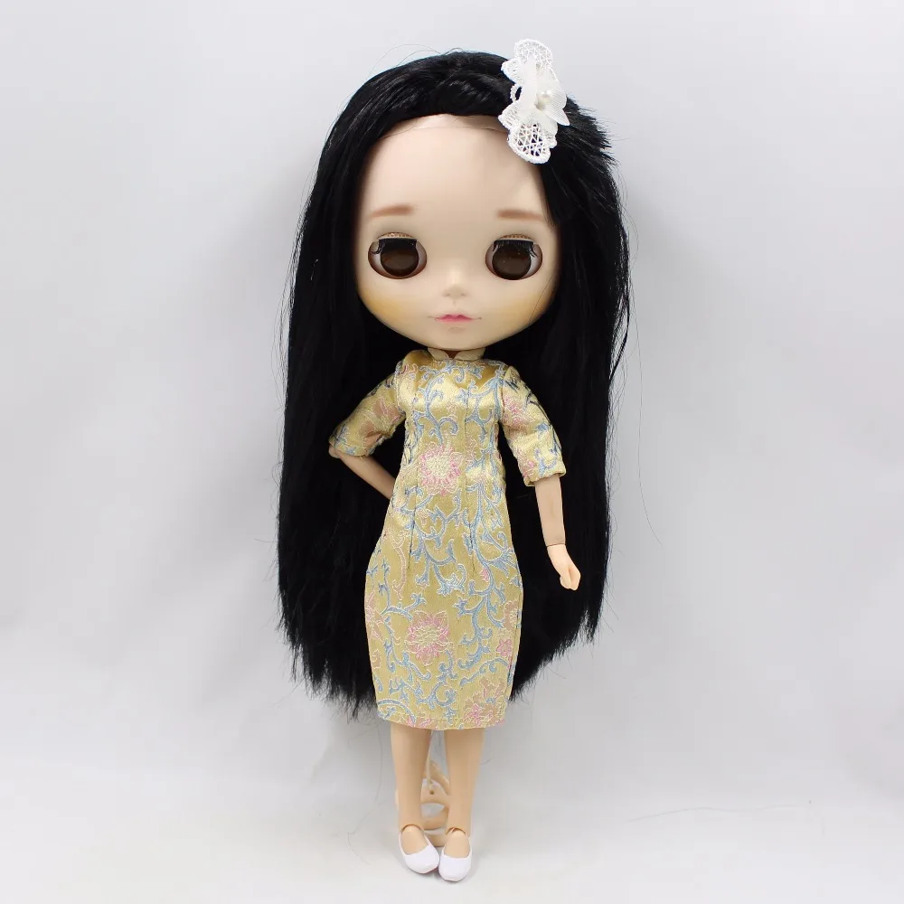 DBS Blyth icy doll ancient embroidery Cheongsam dress 1/6 JOINT body Elegant vintage girl gift