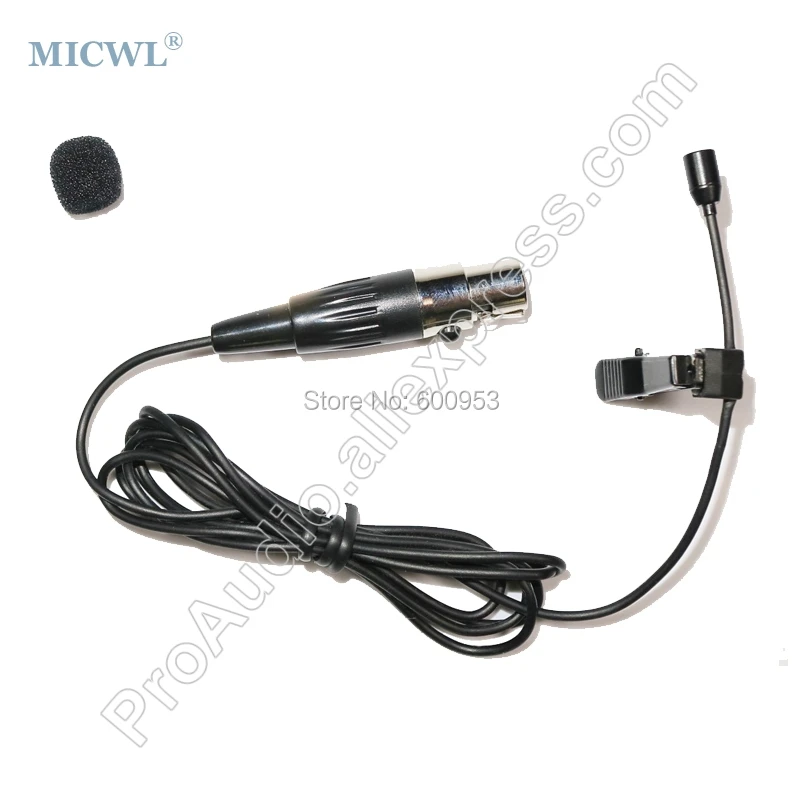 Micwl xlr مصغرة 3pin متعددة الاتجاهية microfone lavalier الفقرة التلبيب ميكروفون ل akg شمشون الجوزاء اللاسلكية A6T-3P