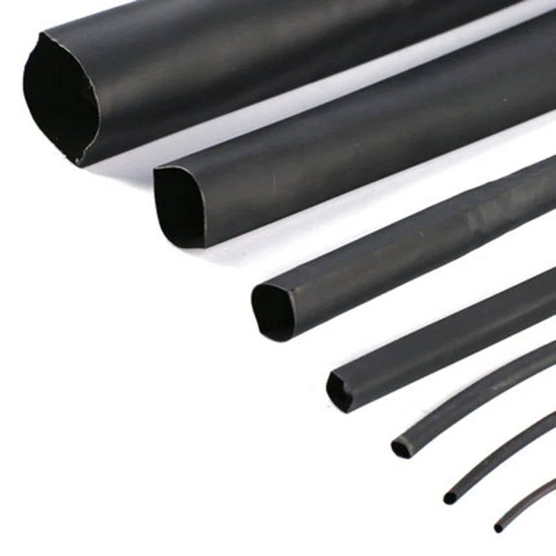 Length 5 Meter Round Diameter 7/8/10/12/16/20/25/30/35/40mm Heat Shrink Tubing Shrinkable Tube Black Wire Wrap